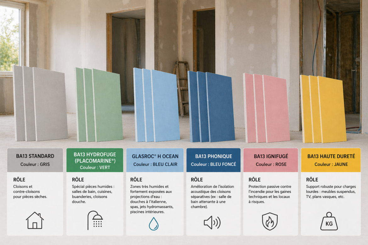 Quels sont les différents types de placo et comment choisir le bon ?