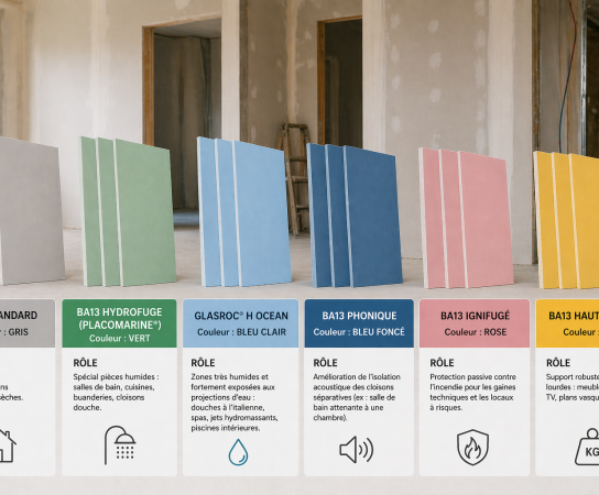 Quels sont les différents types de placo et comment choisir le bon ?